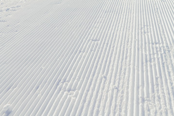 Snow lines made from a snow machine