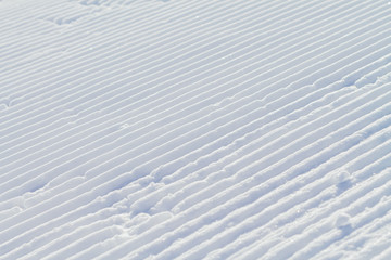 Snow lines made from a snow machine