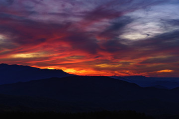 Fototapeta na wymiar Sunset on Max Patch