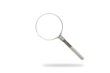 Magnifier glass isolated on white background. Clipping path