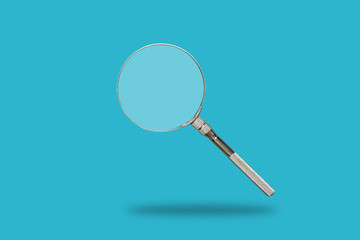 Magnifier glass isolated on white background. Clipping path