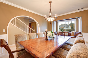 Elegant interior design of formal dining room
