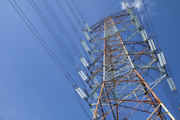 Grid electricity from high voltage transmission tower