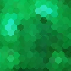 Fototapeta na wymiar Geometric pattern, vector background with hexagons in green tones. Illustration pattern