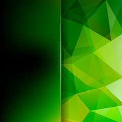 Polygonal vector background. Blur background. Can be used in cover design, book design, website background. Vector illustration. Dark green colors.