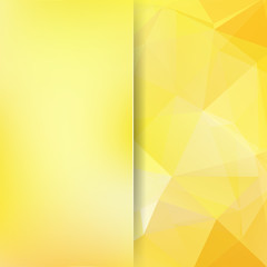 Background of geometric shapes. Blur background with glass. Yellow mosaic pattern. Vector EPS 10. Vector illustration