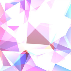 Geometric pattern, polygon triangles vector background in pink tones. Illustration pattern