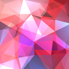 Obraz premium Polygonal vector background. Can be used in cover design, book design, website background. Vector illustration. Pink, orange, purple, violet colors.