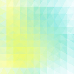 Abstract vector background with triangles. Light geometric vector illustration. Creative design template. Blue, green, yellow, white colors.