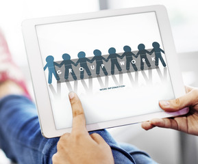 Group Team Work Organization Concept