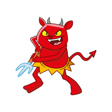 devil character with trident