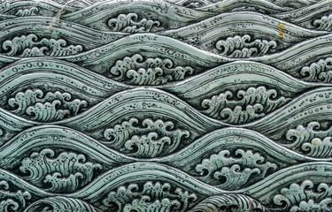 Thai style sea wave pattern