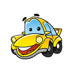cheerful car character