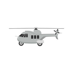 Vector illustration of flat helicopter