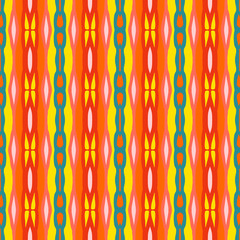 Ethnic striped pattern with Mexican motifs