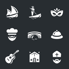 Vector Icons Set of Venice.