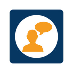 square teamwork for bussines in meeting and oval callout vector illustration