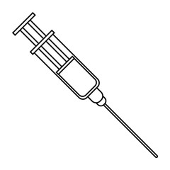 Fototapeta premium syringe medical health icon thin line vector illustration eps 10