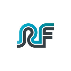 Initial Letter RF Linked Design Logo