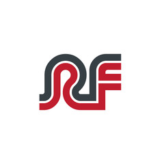 Initial Letter RF Linked Design Logo