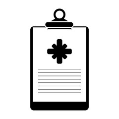 clipboard medical report clinic pictogram vector illustration eps 10