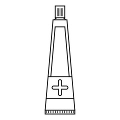 ointment cream tube medicine thin line vector illustration eps 10