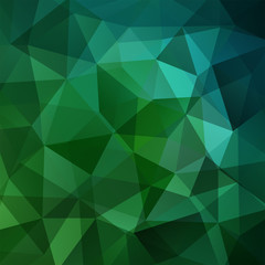 Polygonal vector background. Can be used in cover design, book design, website background. Vector illustration. Dark green, blue colors.
