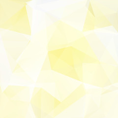 Polygonal vector background. Can be used in cover design, book design, website background. Vector illustration. Yellow, white colors.