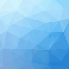 Fototapeta premium Abstract blue mosaic background. Triangle geometric background. Design elements. Vector illustration