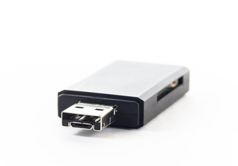 One Card Reader isolated on white background