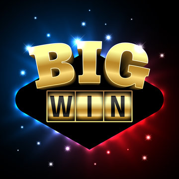 Big Win casino banner for poker, roulette, slot machines, card or other games