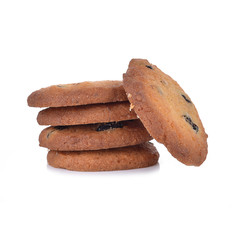 short pastry cookies isolated on white background