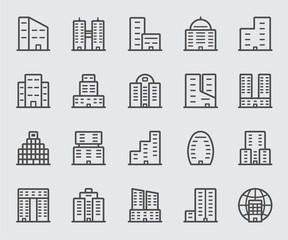 Fototapeta premium Headquarters line icon