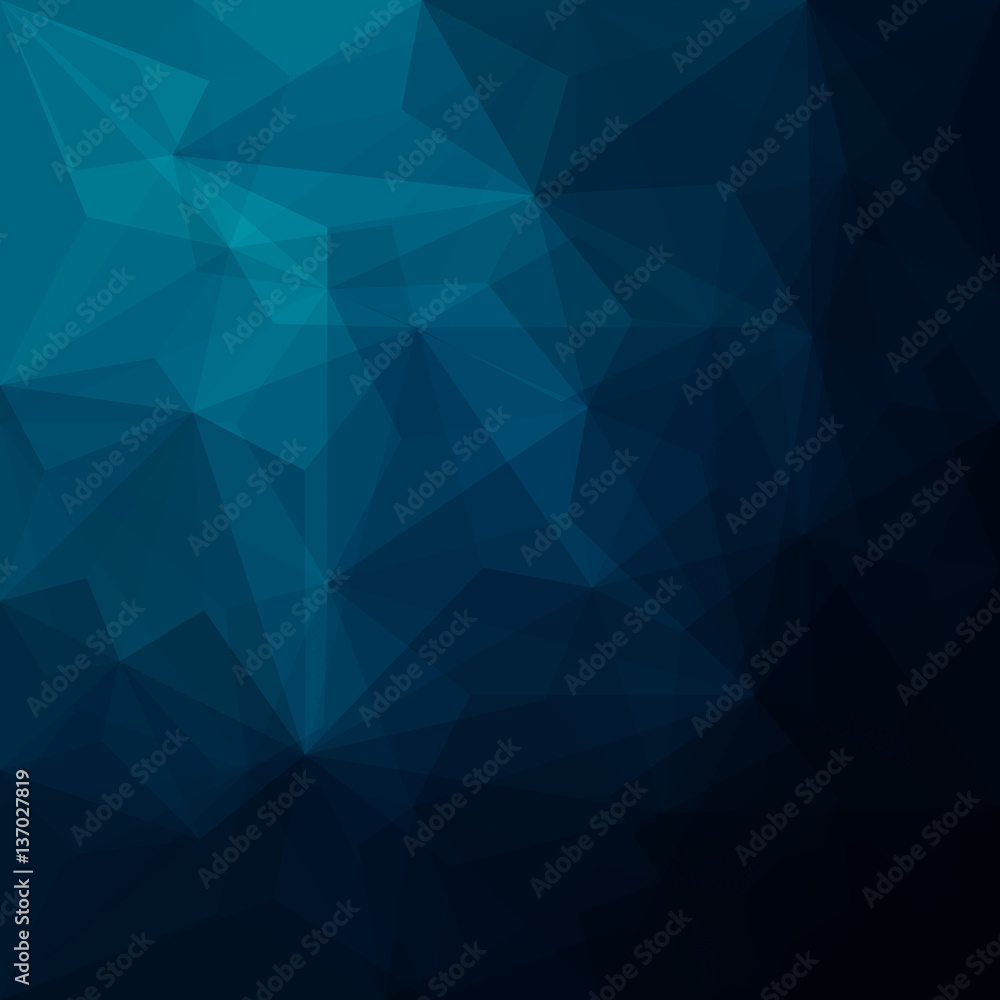 Wall mural Abstract blue geometric background - Vector 