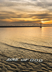 Naklejka premium Love of God Waters