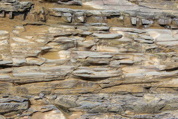 Stone-track mountain river