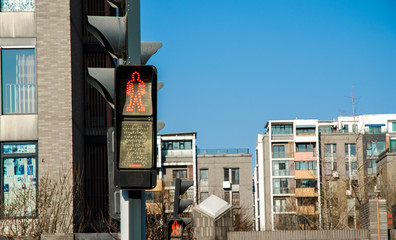 A traffic sign along the road