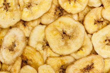 Banana chips for background