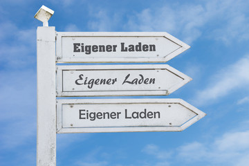 Fototapeta premium Schild 130 - Eigener Laden