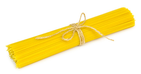 vermicelli spaghetti, pasta from durum wheat. Isolated