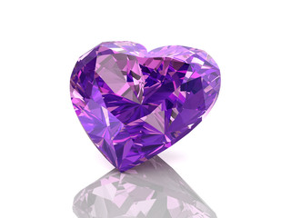 Fototapeta premium amethyst on white background