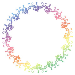Beautiful round gradient frame. Raster clip art.