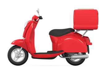 Naklejka premium Skrzynka dostawy motocykla
