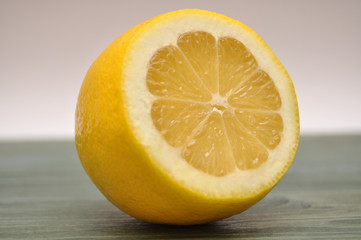 Fresh juicy lemon is on the table