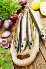 Smoked saira and lemon