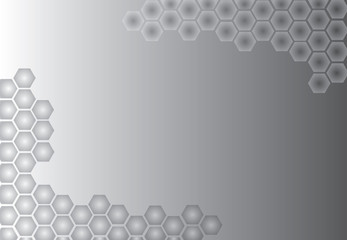 Vector pattern of future technology on black and white background.