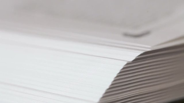 Flipping pages of a book. Macro shooting