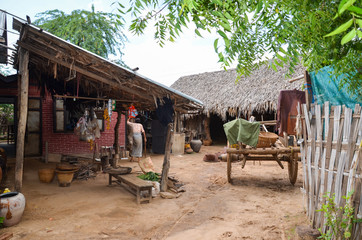 Traditional village in Bagan, Myanmar