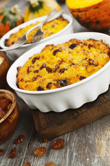 Pumpkin casserole with millet