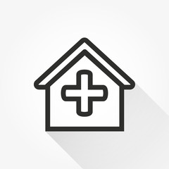 Hospital vector icon